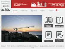 Tablet Screenshot of chambrepatronalebatiment.mc
